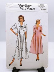 9820 VOGUE EASY MATERNITY FIT FLARE LONGER SHORT - LONG SLEEVE DRESS PATTERN 8-12